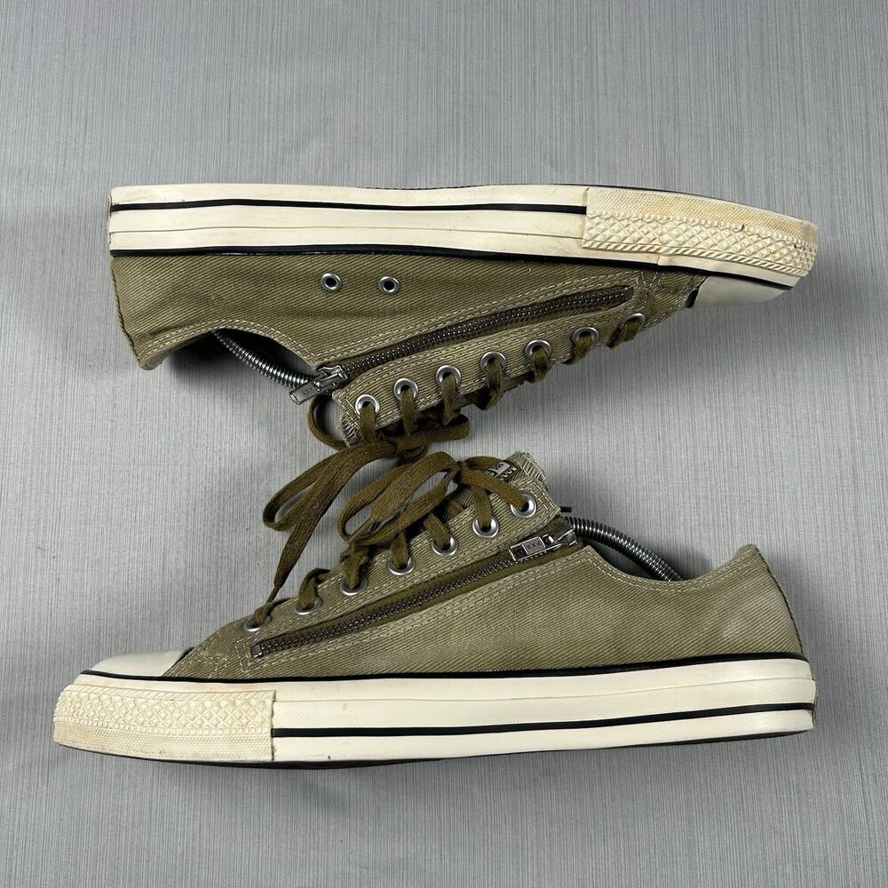 Converse Chuck Taylor All Star Low Double Zip Mens’s Size 11 Green Shoes 144768C